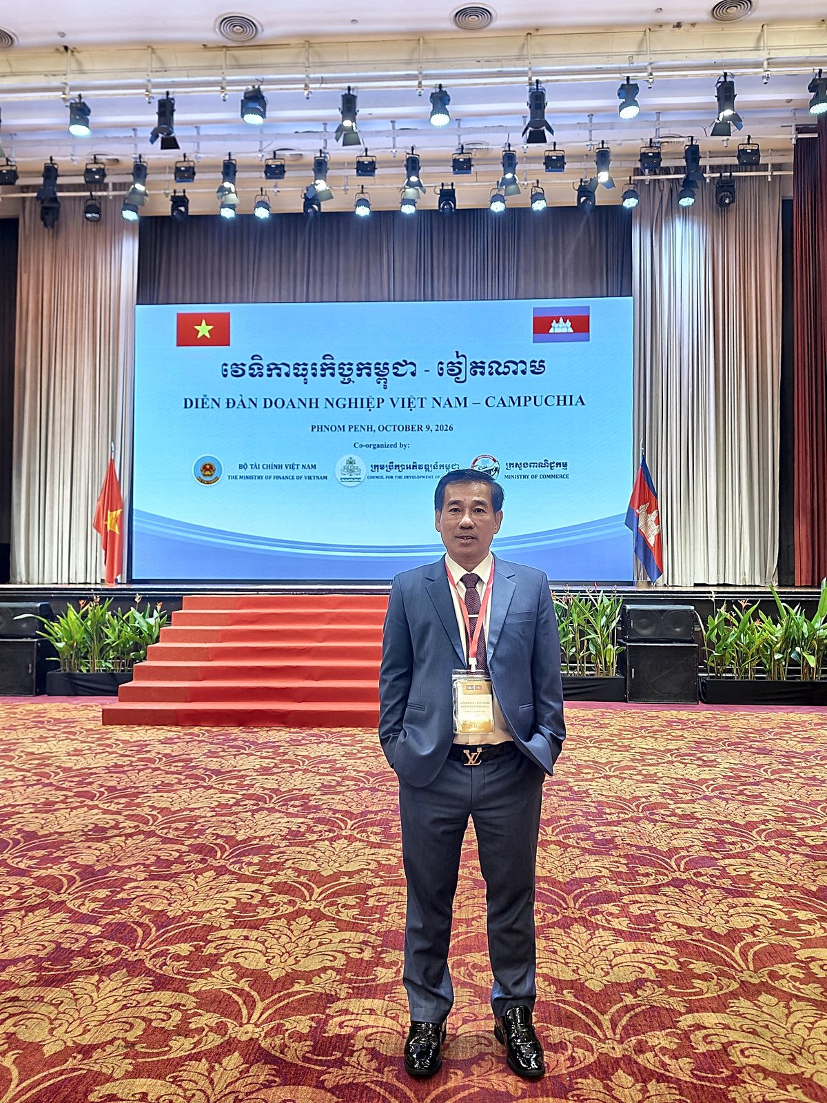 Chủ tịch TTP Group tại Diễn đàn Doanh nghiệp Việt Nam – Campuchia 2026, Phnom Penh, 9/10/2026.