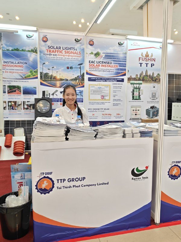 The TTP Group booth at VIDEX Cambodia 2026, Diamond Island, Phnom Penh.